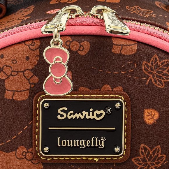 Womens Convertible Mini Hello Kitty Pumpkin Spice Backpack Purse